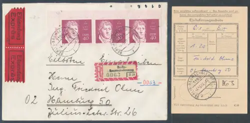 DDR. Me.F. Mi.-Nr. 1539 als R.-Eilbote Fernbrief gelaufen mit Ak.-St.