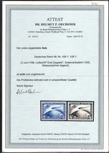 DR. Mi.-Nr. 438 Y - 439 Y ungebraucht FA.SchlegelBPP.