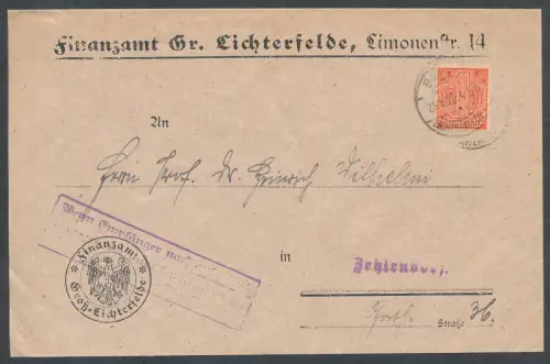 DR. Dienstbrief mit EF. Mi.-Nr. D 30.