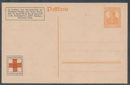 DR. Privat Ganzsache Rote Kreuz  PP 31-C1/04 ungebraucht.