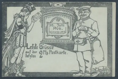 DR., Privat Ganzsache der letzte 2 Pf. Ganzsache PP20-C12/02 gelaufen.