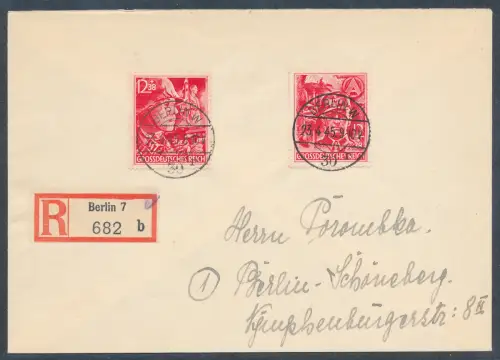 DR. Mi.-Nr. 909-910 auf R.-Brief.