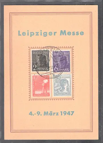Ereigniskarte Leipziger Messe 1947.