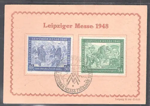 Ereigniskarte Leipziger Messe 1948 mit Mi.-Nr. 967-968