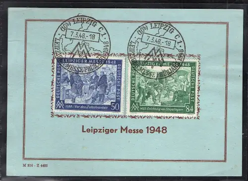 Ereigniskarte Leipziger Messe 1948 mit Mi.-Nr. 967-968