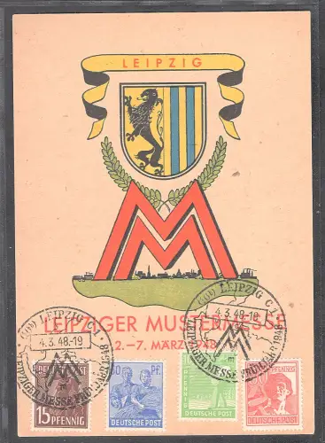 Ereigniskarte Leipziger Messe 1948.