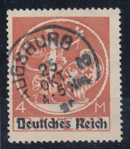 DR. Mi.-Nr. 135 I mit AF IX, gestempelt, KB. FleinerBPP.