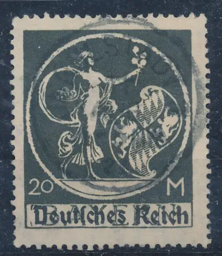 DR. Mi.-Nr. 138 I mit AF V, gestempelt, KB. FleinerBPP.