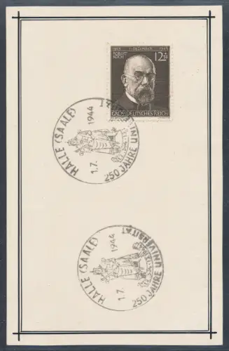 DR. Gedenkblatt Robert Koch 1944 Mi.-Nr. 864.