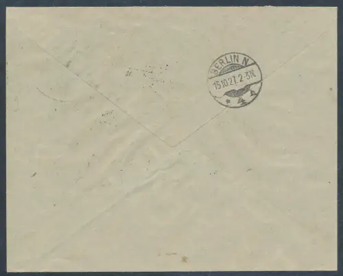 DR. R.-Satzbrief Mi.-Nr. 407-409 mit Ak.-St.