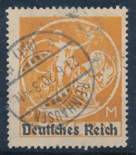 DR. Mi.-Nr. 136 I mit PF. III, gestempelt, KB. FleinerBPP.