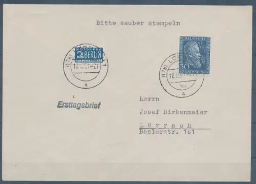 Bund. FDC. Mi.-Nr. 147 FA. SchlegelBPP