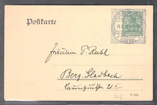 DR. SST. Postwertzeichen Ausstellung Cassel 1911 auf P 77.