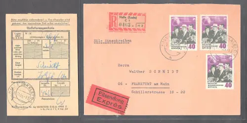 DDR. Me.F. Mi.-Nr. 1532 auf R.-Eilbote-Fernbrief mit Ak.-St.