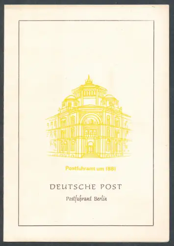 DDR - Gedenktblatt, Postfuhramt Berlin 1986 C5-1986.