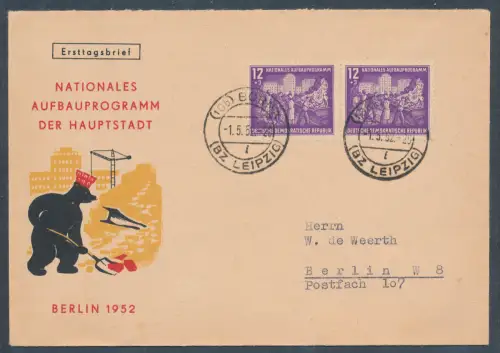 DDR. FDC. Mi.-Nr. 303 als Fernbrief gelaufen.