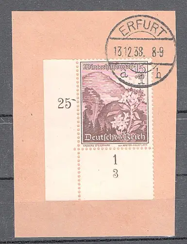 DR., Mi.-Nr. 681 untere linke Ecke mit FN. gestempelt auf Briefstück.