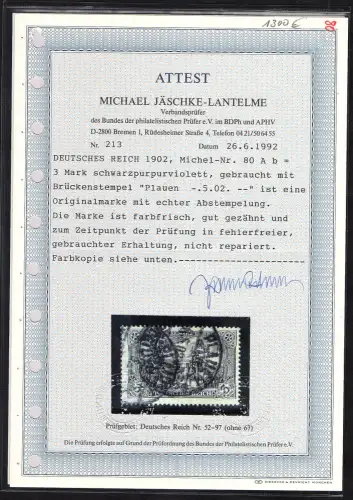 DR., Mi.-Nr. 80 Ab,  gestempelt, FA. J-LantelmeBPP