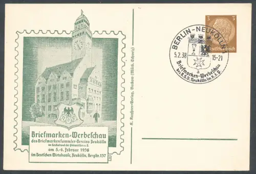DR., Privatganzsache  Briefmarken-Werbeschau PP 122 - C 79/01 + 02  gestempelt.