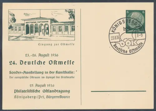 DR., Privatganzsache 24. Deutsche Ostmesse PP 127 - C 35/01, gestempelt.
