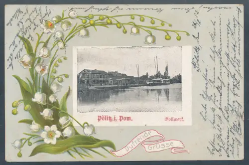 Ansichtskarte,  Duftende Grüsse aus Pölitz i. Pom.