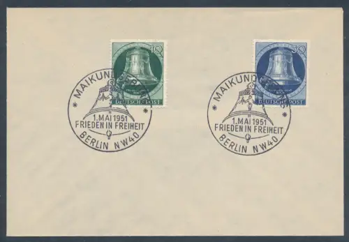 Berlin FDC. Mi.-Nr. 75-79 auf Brief bzw. Auf Ganzsache P 25 FA. SchlegelBPP.