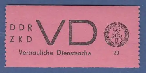 DDR Dienstmarken D für vertrauliche Dienstsachen Mi.-Nr. 2 ** 