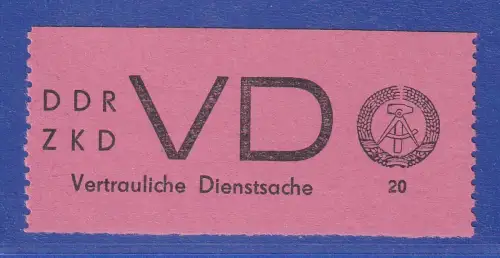 DDR Dienstmarken D für vertrauliche Dienstsachen Mi.-Nr. 2 ** 