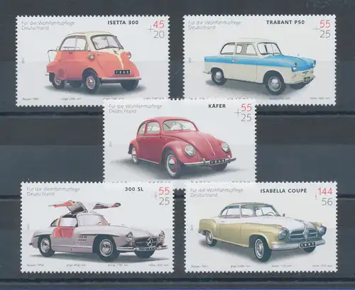 2002, Oldtimer-Automobile Isetta, Trabant, VW-Käfer, Mercedes ect.  Satz kpl. **