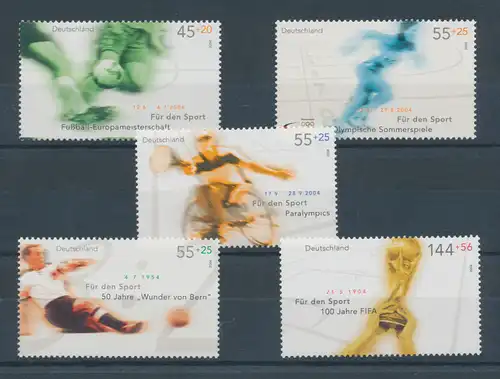 2004 Sporthilfe: Fußball-EM, Olympia Athen, Wunder von Bern, FIFA. Satz kpl. **