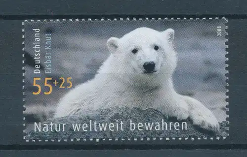 Deutschland 2008 Umweltschutz. Eisbär "Knut" im Berliner Zoo. Einzelwert **