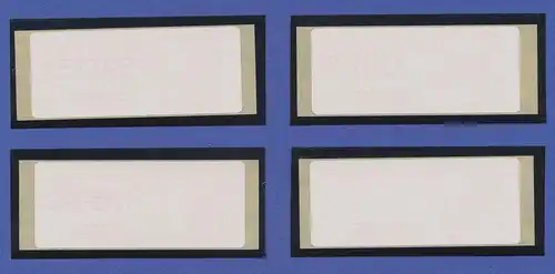 Frankreich SPECIMEN-ATM "CROUZET FRANCE" 1983 auf Thermopapier, Satz 4 Werte ** 