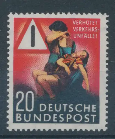 Bundesrepublik 1953, Verkehrsunfall-Verhütung, Mi.-Nr. 162 **