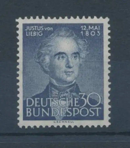 Bundesrepublik 1953, Justus von Liebig, Mi.-Nr. 166 **