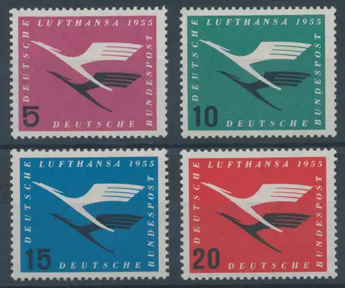 Bundesrepublik 1955, Deutsche Lufthansa, Mi.-Nr. 205-208 **