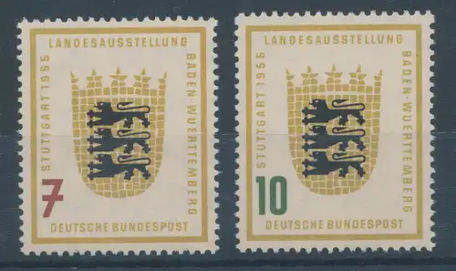 Bundesrepublik 1955, Landesaustellung Baden-Württemberg, Mi.-Nr. 212-213 **