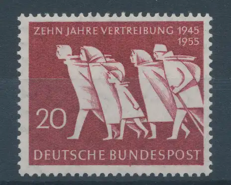 Bundesrepublik 1955, 10 Jahre Vertreibung, Mi.-Nr. 215 **