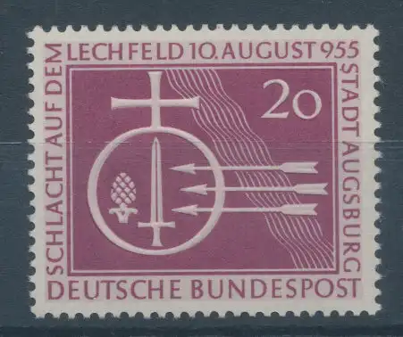 Bundesrepublik 1955, 1000 Jahre Schlacht auf dem Lechfeld, Mi.-Nr. 216 ** 