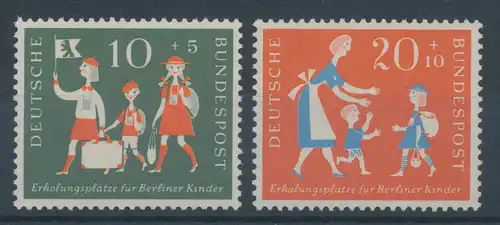 Bundesrepublik 1957, Erholung für Berliner Kinder, Mi.-Nr. 250-51 ** 