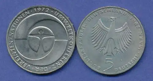 Bundesrepublik 5DM Gedenkmünze 1982, Umweltschutz