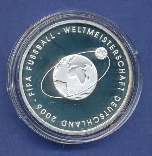10-€-Gedenkmünze PP, Fussball WM, Ausgabe 2004, Polierte Platte, Spiegelglanz
