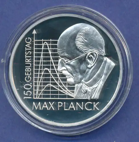 10-€-Gedenkmünze PP, Max Planck, Polierte Platte, Spiegelglanz