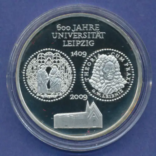 10-€-Gedenkmünze PP, Universität Leipzig, Polierte Platte, Spiegelglanz