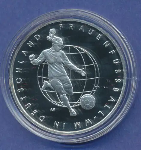 10-€-Gedenkmünze PP, Frauenfussball-WM 2011, Polierte Platte, Spiegelglanz