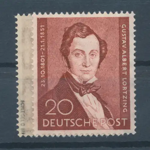 Berlin 1951, Albert Lortzing, Mi.-Nr.74 ** geprüft Schlegel BPP