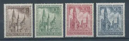 Berlin 1953, Kaiser Wilhelm Gedächtniskirche, kpl. Satz Mi.-Nr. 106-109 **