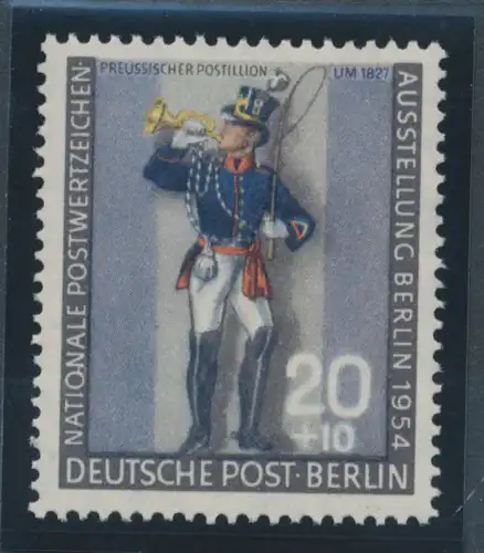 Berlin 1954, Nationale Postwertzeichen-Ausstellung, Postillon, Mi.-Nr. 120 **