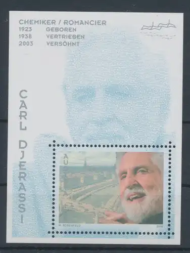 Österreich 2005, Blockausgabe Carl Djerassi,   Mi.-Nr. Bl. 27 **