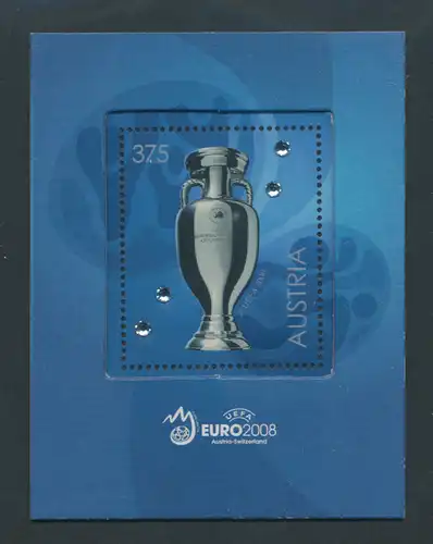 Österreich 2008, Blockausgabe Pokal Fußball-EM, Mi.-Nr. Bl.43 **