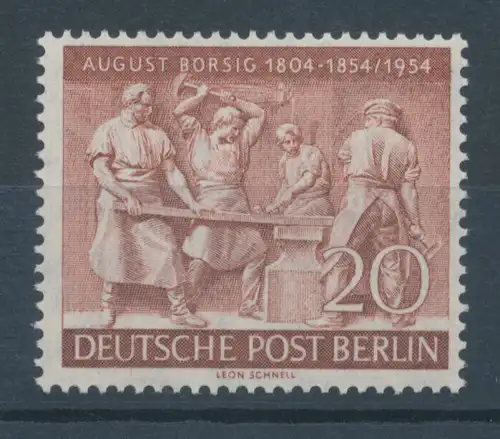 Berlin 1954, August Borsig, Mi.-Nr. 125 **